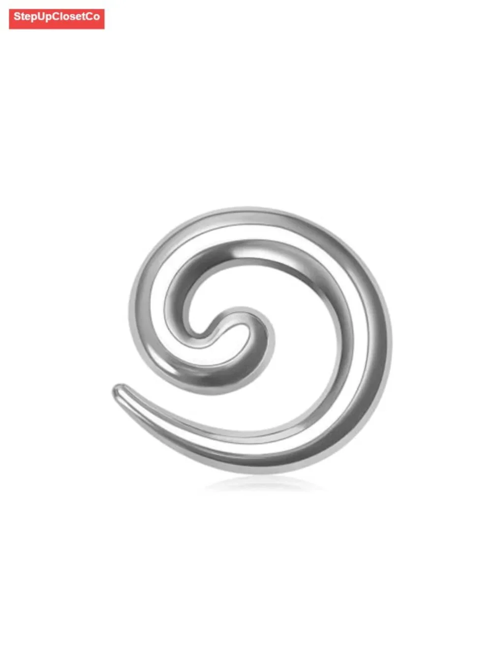 Stylish Spiral Brooch for Women, Alloy Statement Pin, Fashion Gift